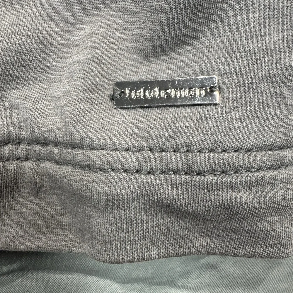 Lululemon Savasana Gray Watercolor Wrap Cardigan Funnel Jacket‎ Snap Button Sz 6